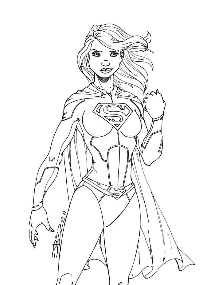Supergirl Coloring Pages Of Her Name