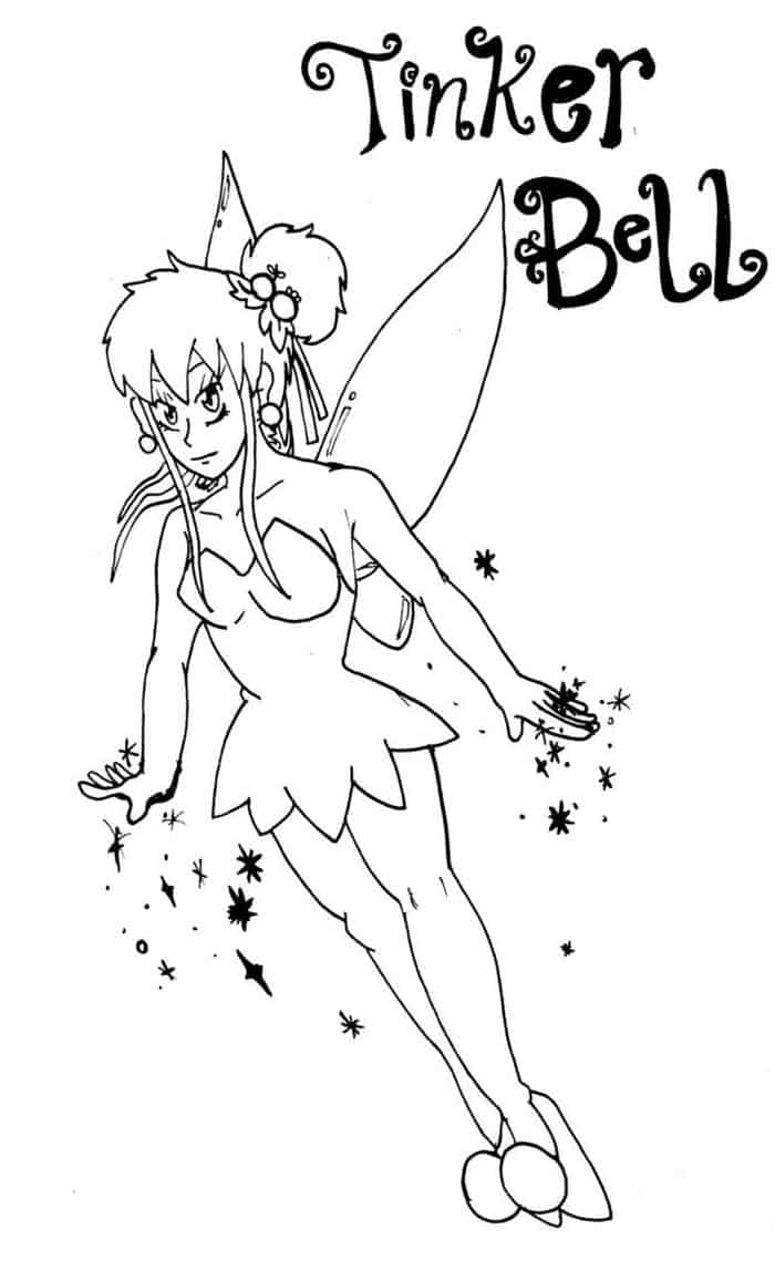 Tinkerbell Faries Coloring Pages