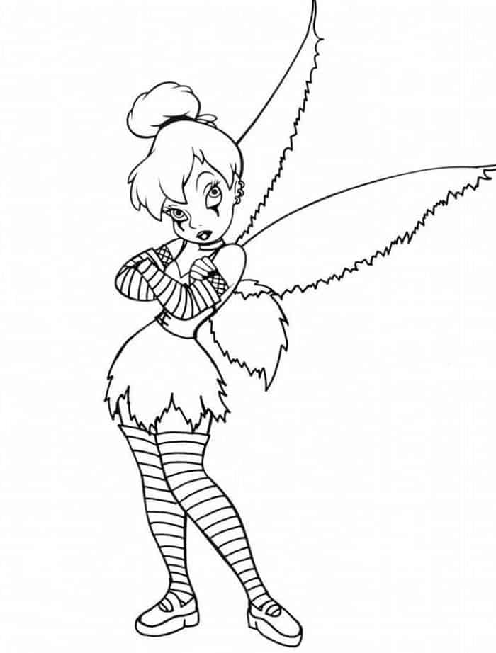 Tinkerbell Halloween Coloring Pages