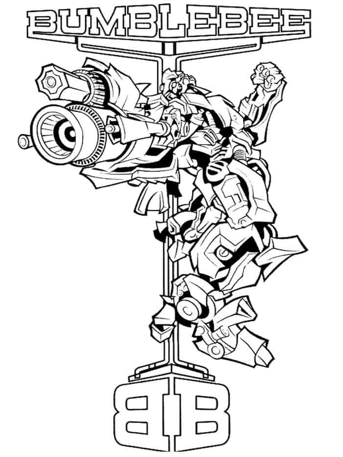 Transformers Coloring Pages Bumblebee