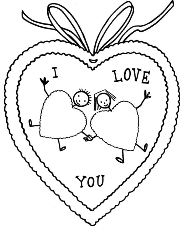 Valentines Day Hearts Coloring Pages