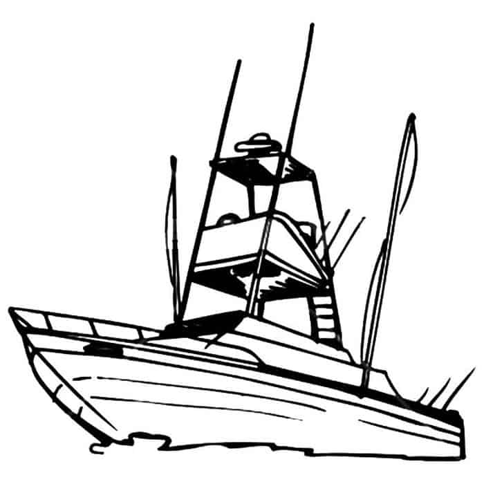 Wakeboard Boat Coloring Pages