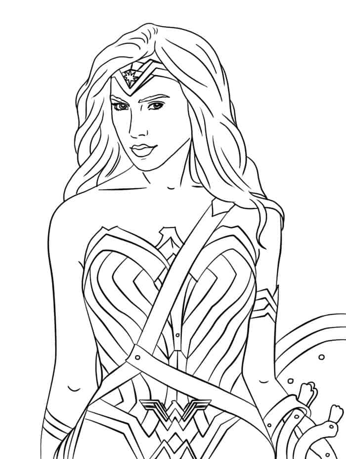 Wonder Woman Art Nouveau Coloring Pages