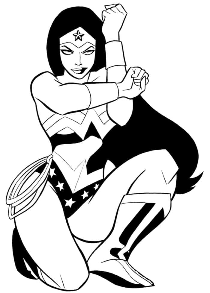 Wonder Woman Mask Coloring Pages