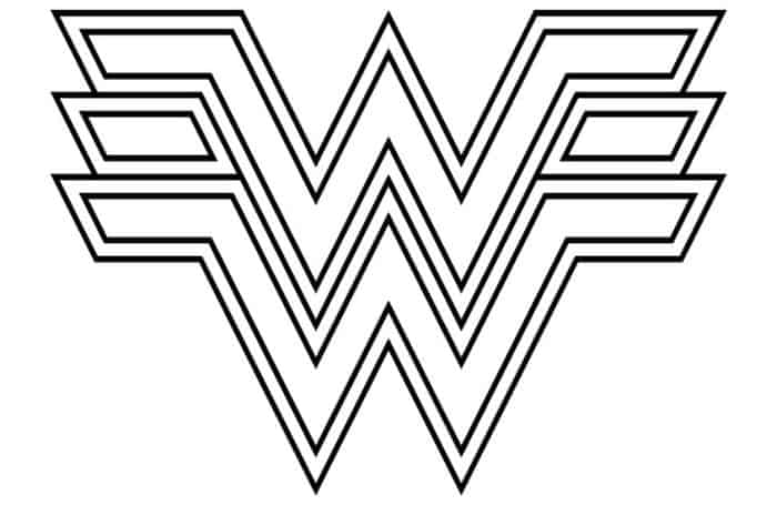 Wonder Woman Symbol Coloring Pages
