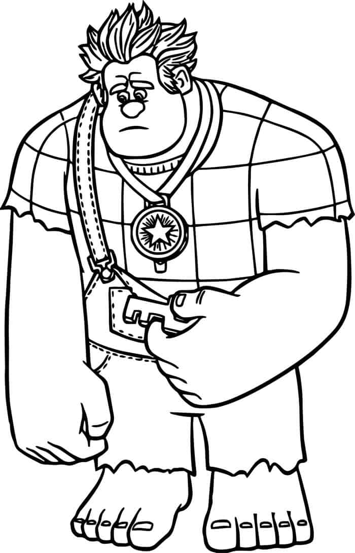 Wreck It Ralph Coloring Pages Ralph S Medals