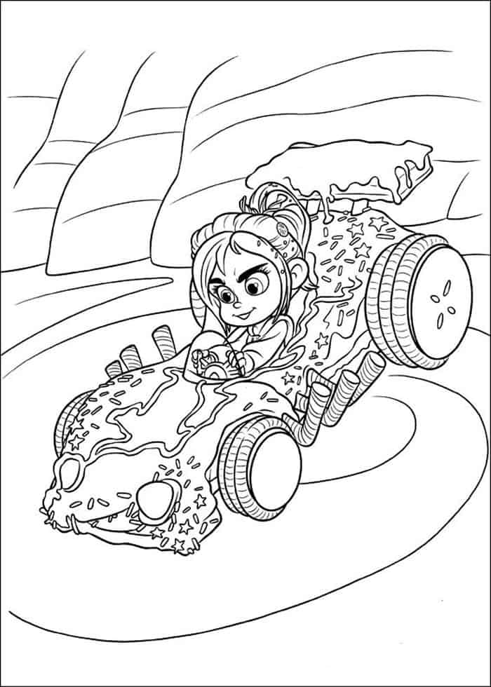 Wreck It Ralph Sugar Rush Racers Coloring Pages English