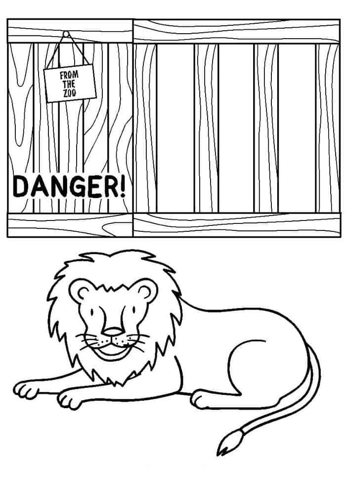 Zoo Animal Coloring Pages For Toddlers