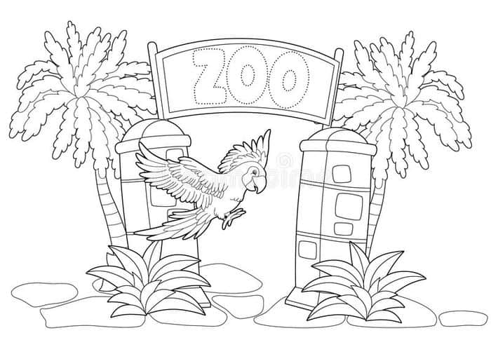 Zoo Animal Coloring Pages