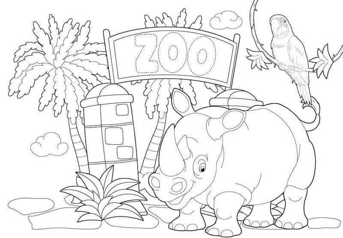 Zoo Coloring Pages For Preschoolers