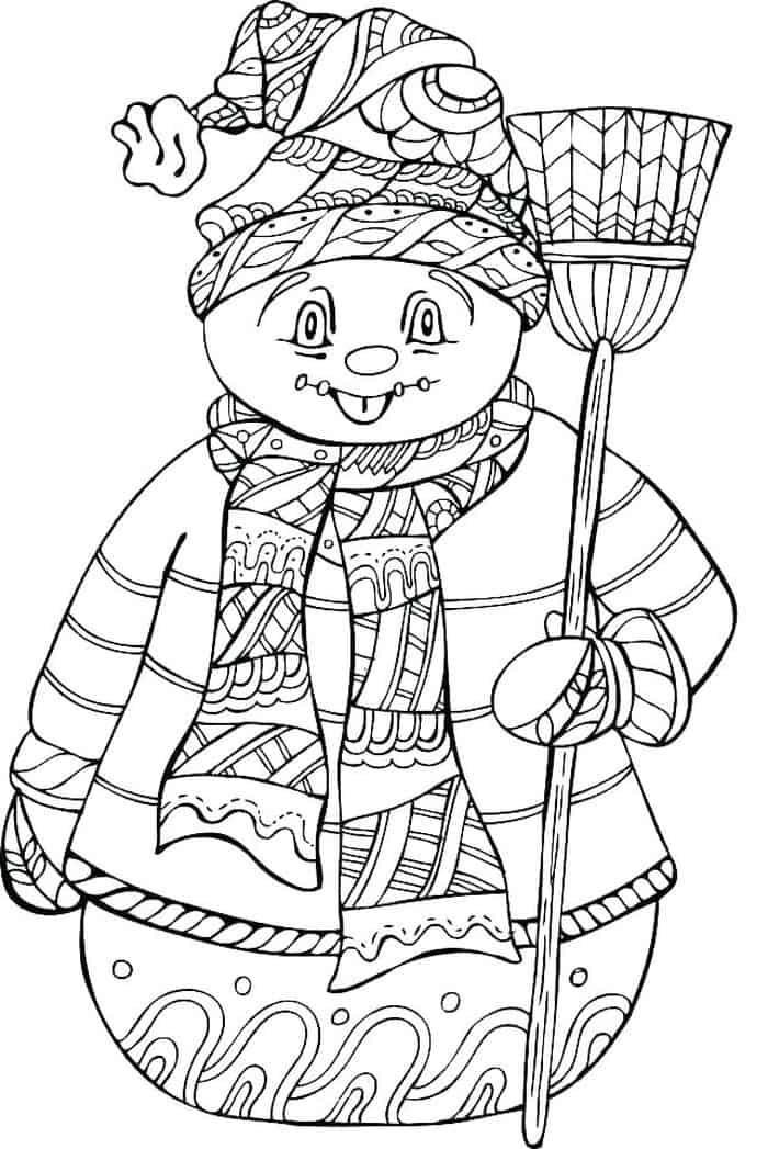 Adult Coloring Pages Winter