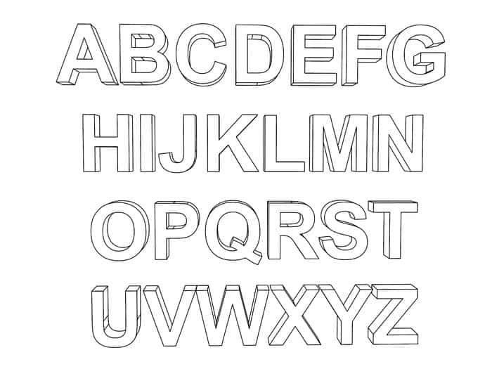 Alphabet Coloring Pages A Z 1