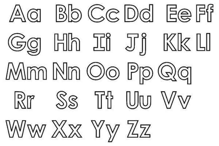 Alphabet Coloring Pages A Z
