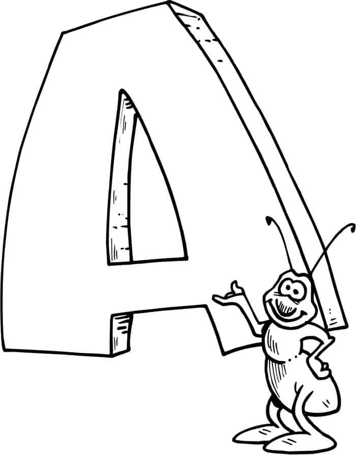 Alphabet Coloring Pages A