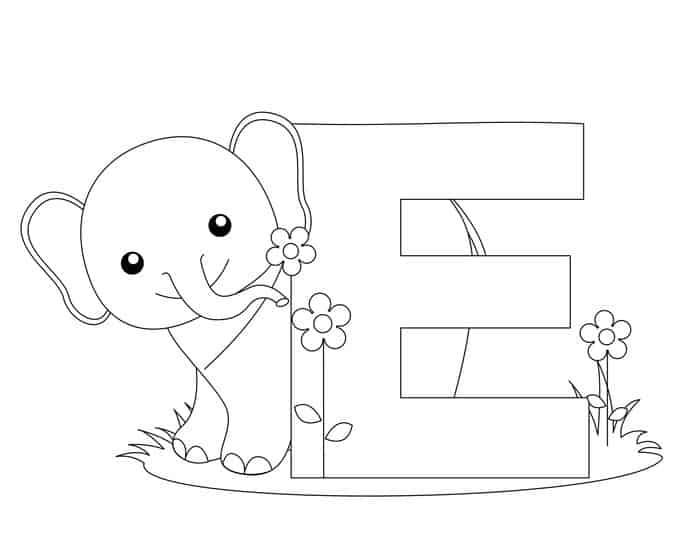 Alphabet Coloring Pages E