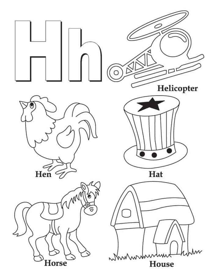 Alphabet Coloring Pages Preschool