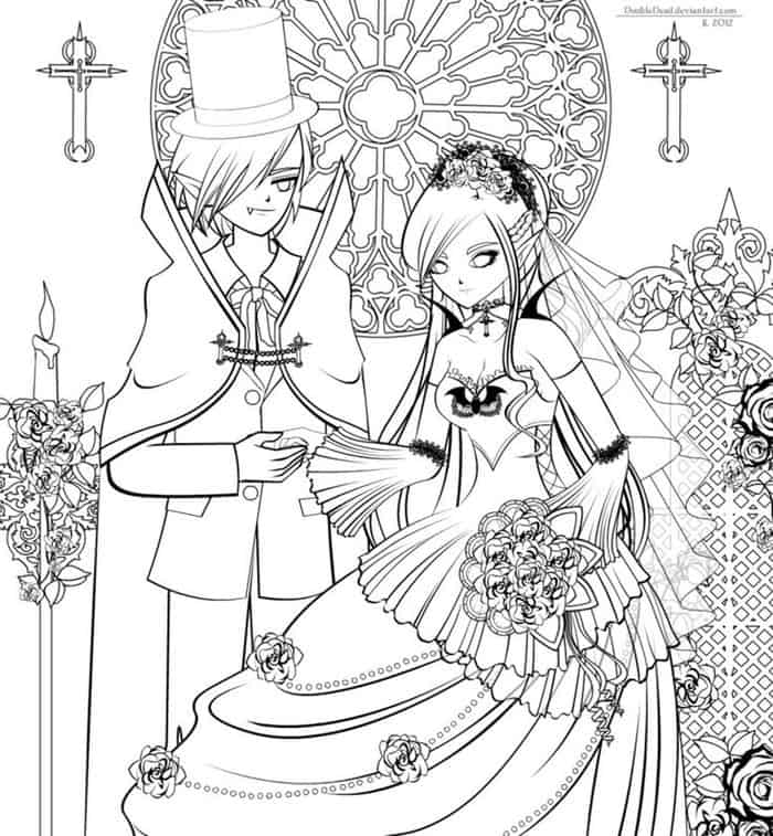 Anime Vampire Coloring Pages