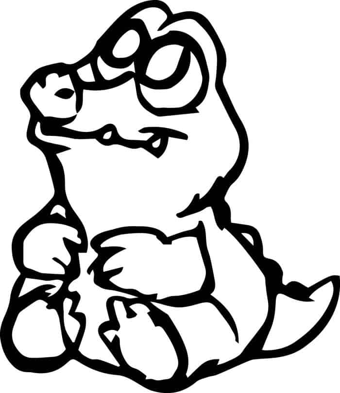 Baby Alligator Coloring Pages