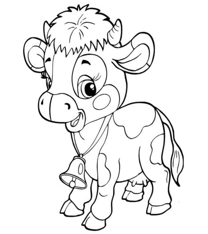 Baby Cow Coloring Pages