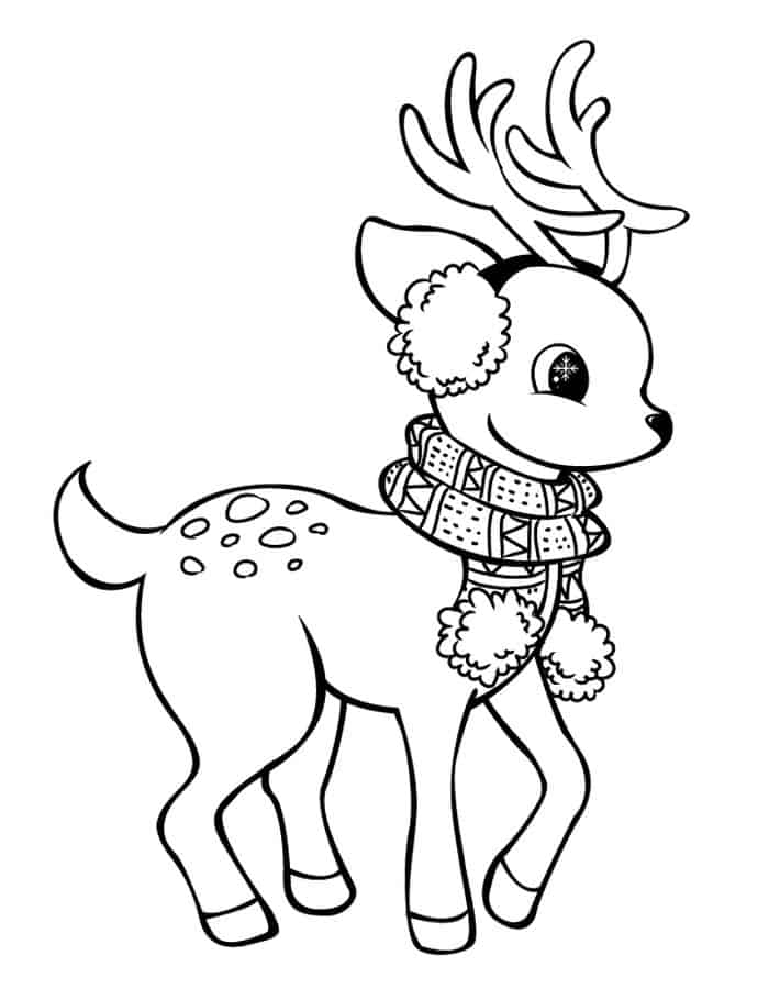 Baby Deer Coloring Pages