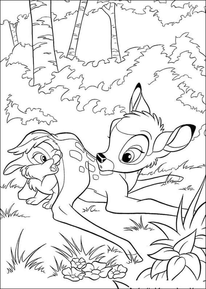 Bambi Adult Coloring Pages