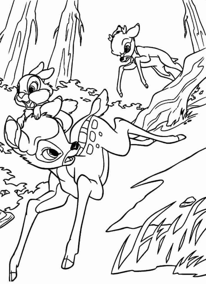 Bambi And Faline As Adults Coloring Pages