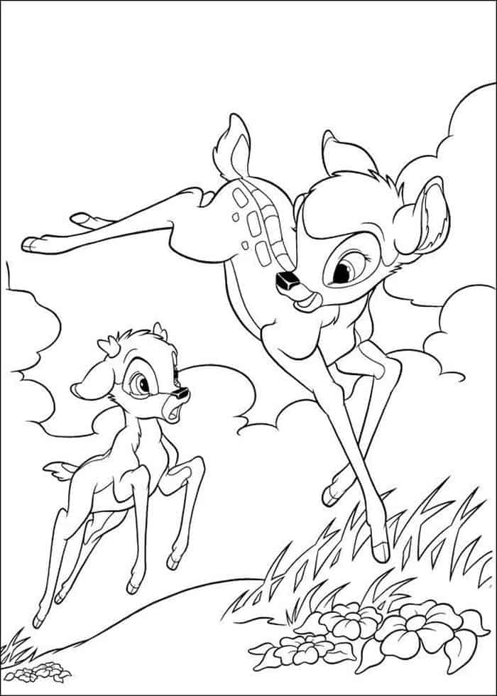 Bambi And Faline Coloring Pages
