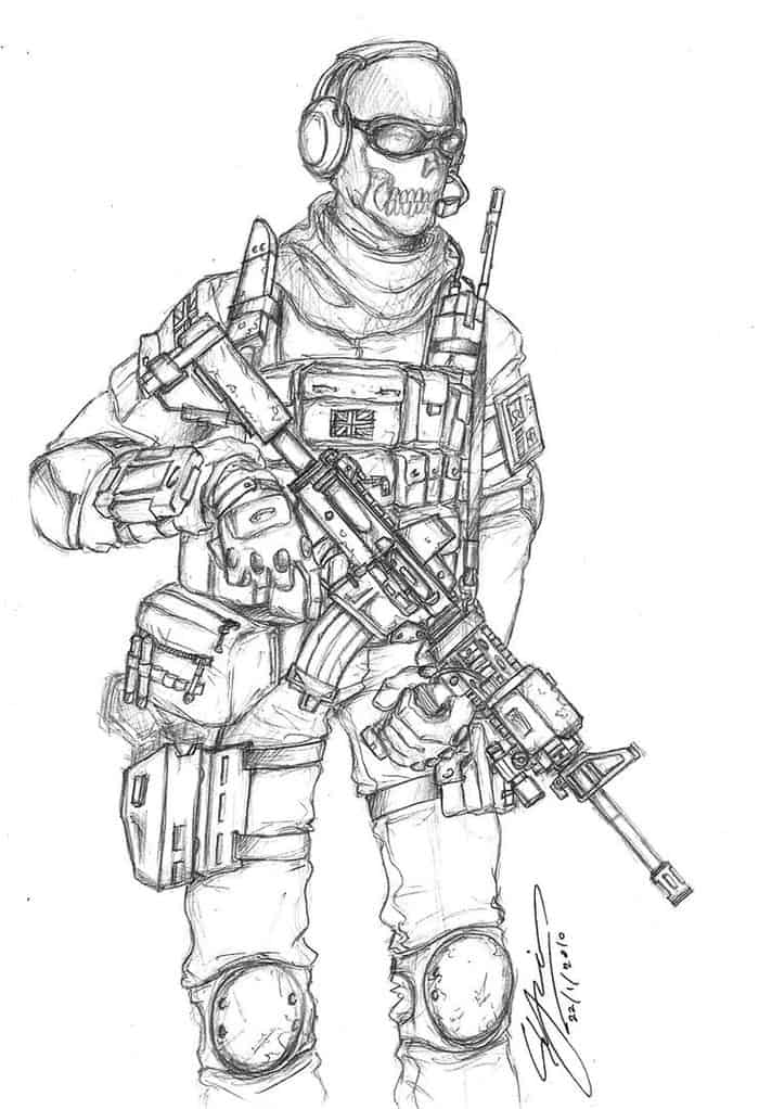 Call Of Duty Ghost Coloring Pages