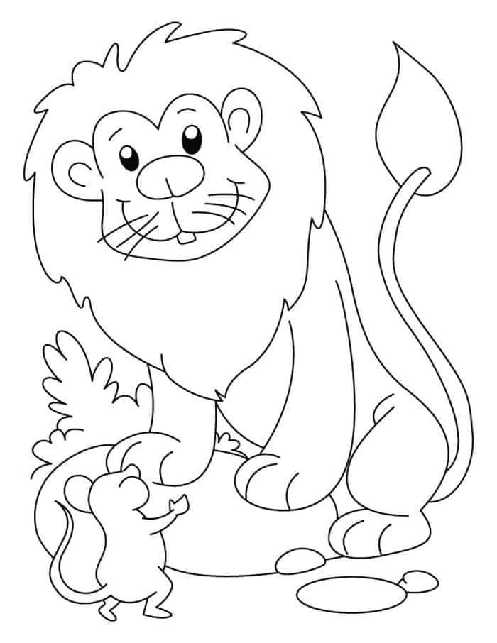 Cartoon Lion Coloring Pages