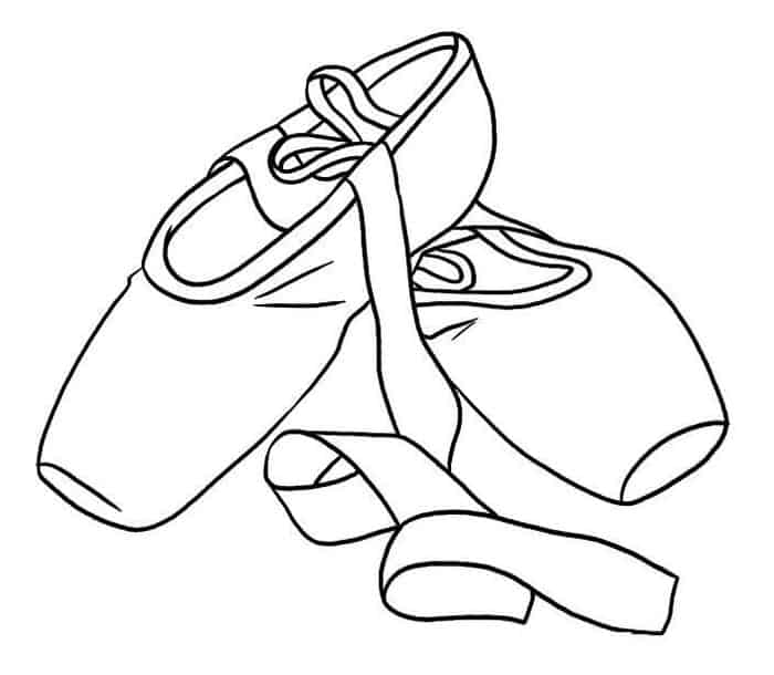 Coloring Pages Ballet Slippers