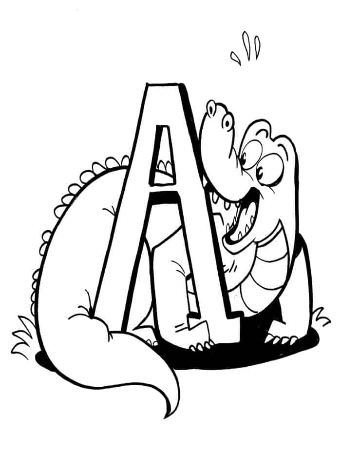 Coloring Pages For Kids Alligator