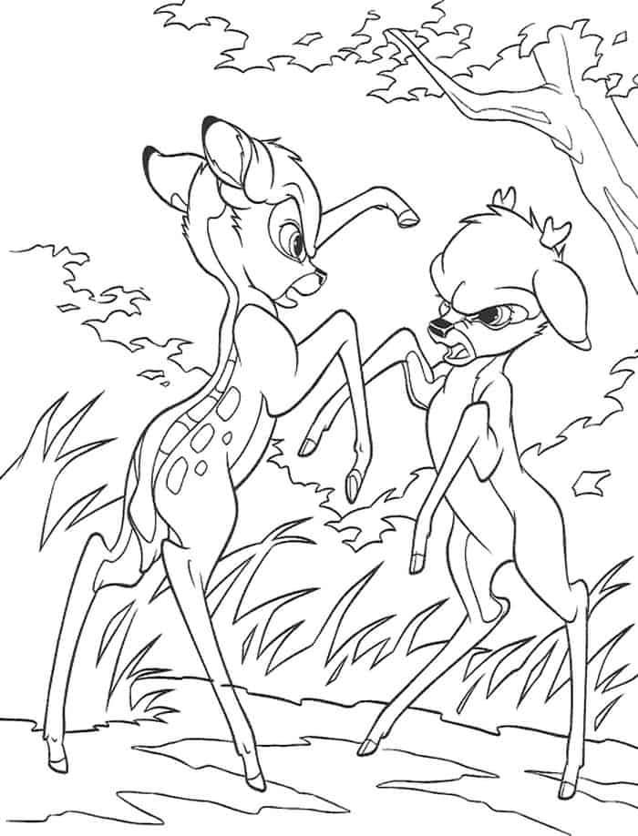 Coloring Pages Of Bambi And Faline