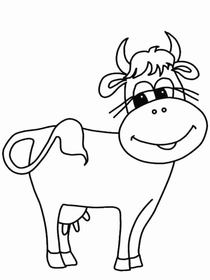 Cute Baby Cow Coloring Pages