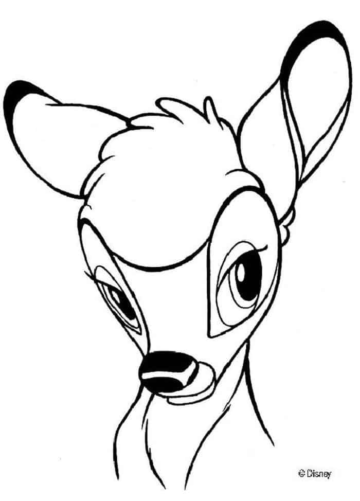 Cute Bambi Coloring Pages