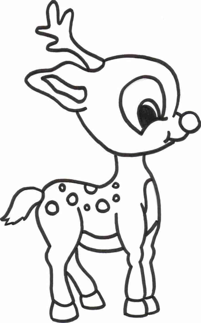 Cute Deer Coloring Pages