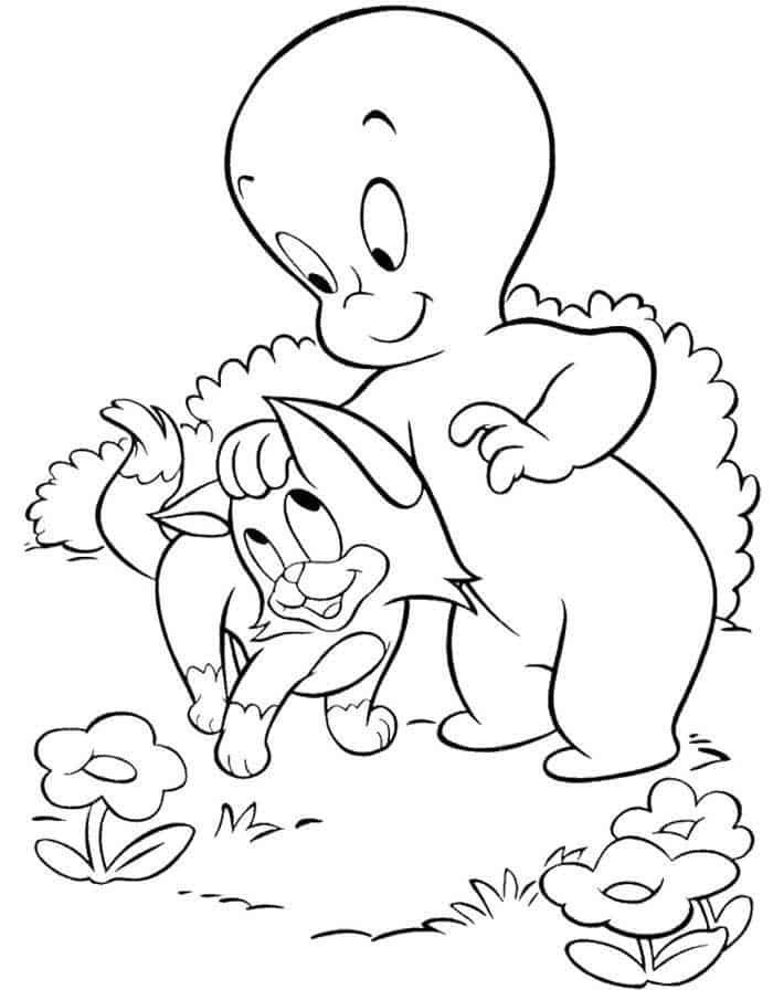 Cute Ghost Coloring Pages