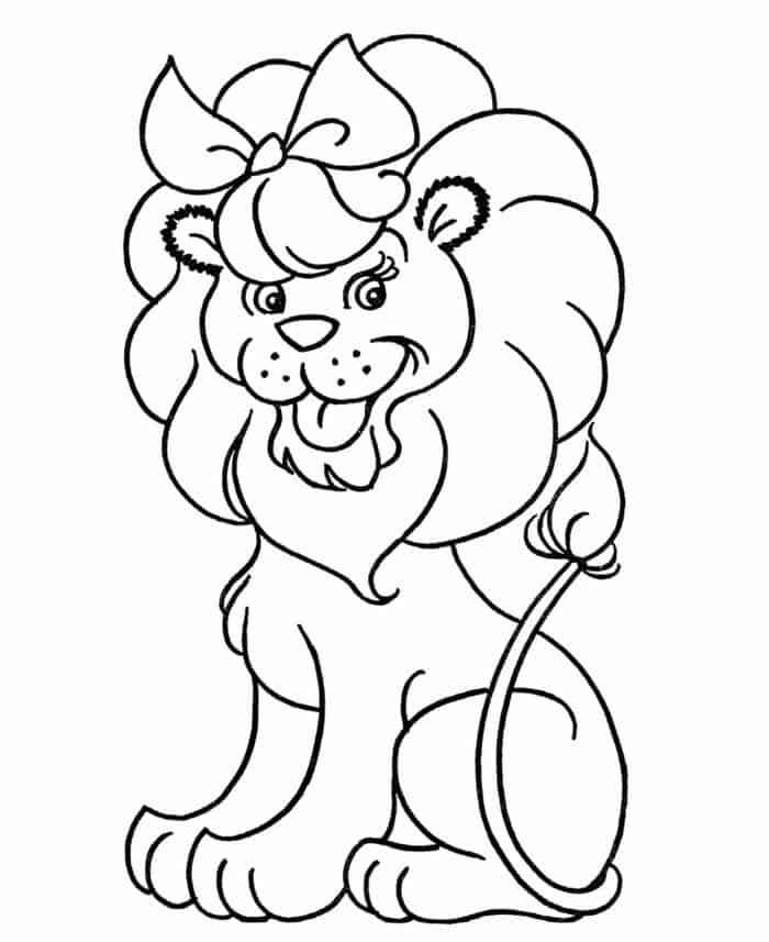 Cute Lion Coloring Pages