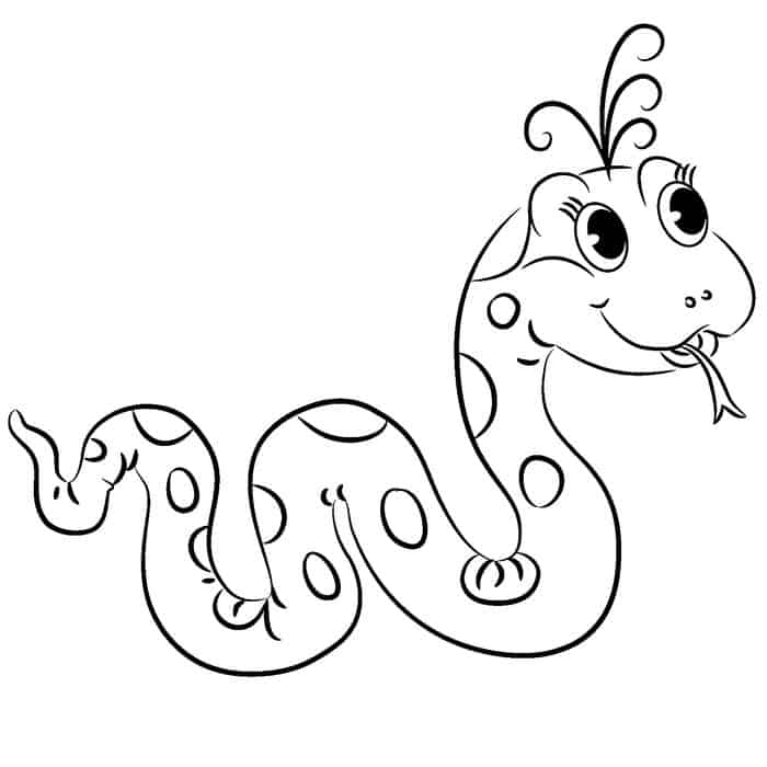 Cute Snake Coloring Pages