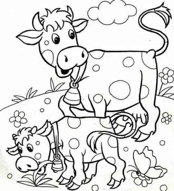 Dairy Cow Coloring Pages
