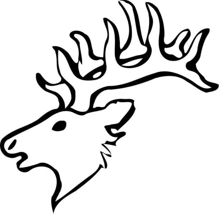 Deer Head Coloring Pages
