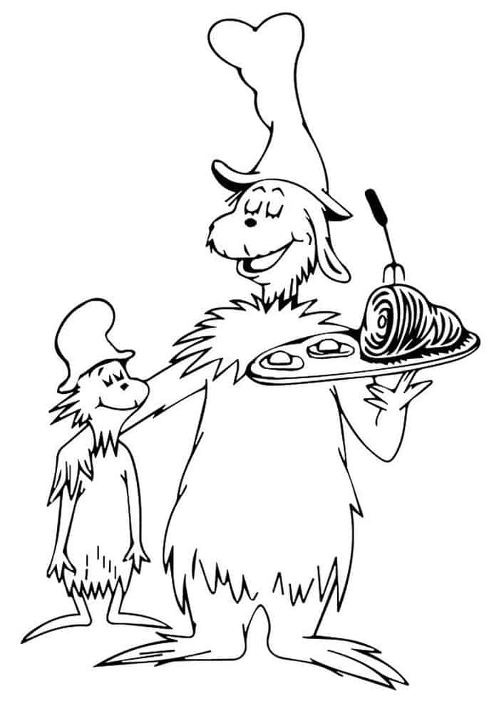 Dr Seuss Green Eggs And Ham Coloring Pages