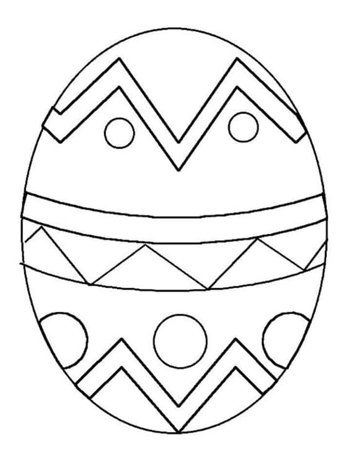 Easy Easter Egg Coloring Pages