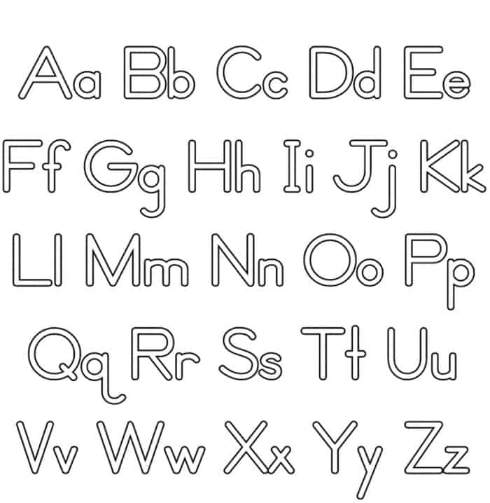 Free Alphabet Coloring Pages Az