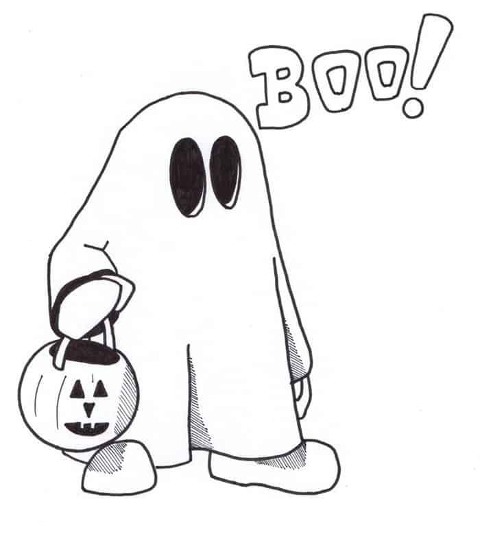 Free Printable Halloween Ghost Coloring Pages Witch Cats