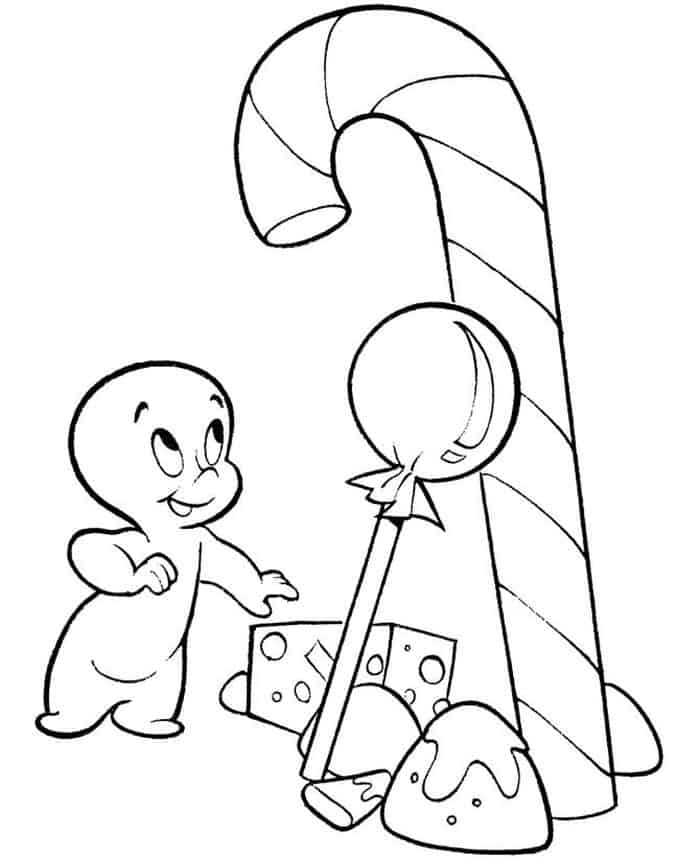 Friendly Ghost Coloring Pages