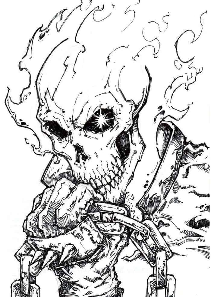 Ghost Rider Coloring Pages