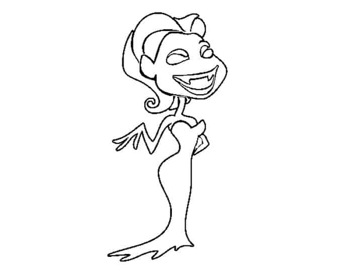 Girl Vampire Coloring Pages
