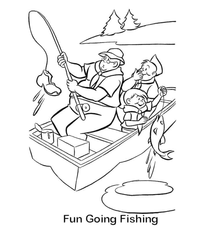 Gone Fishing Coloring Pages