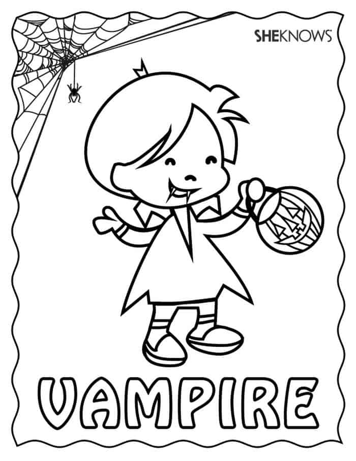 Halloween Coloring Pages Vampire