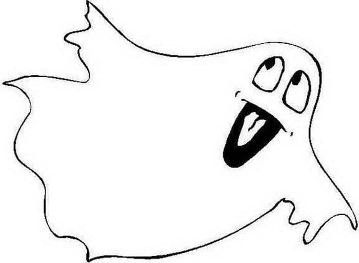 Happy Ghost Coloring Pages